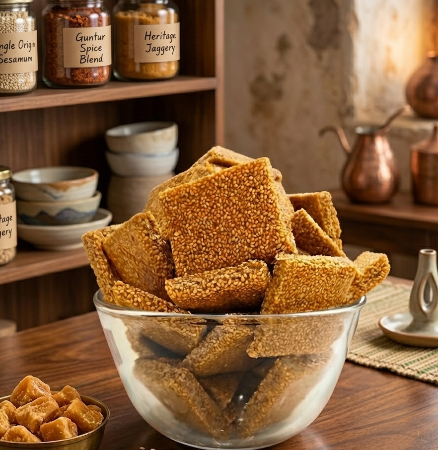 nuvvula chikki | sesame chikki made with organic jaggery