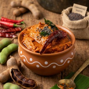 authentic pandumirchi chintakaya pickle | traditional red chili & raw tamarind blend
